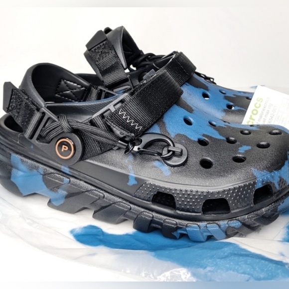 CROCS Post Malone Duet Max Clog Mens 6 Womens 8 Black/Blue Brand New With Tags! - Picture 5 of 6